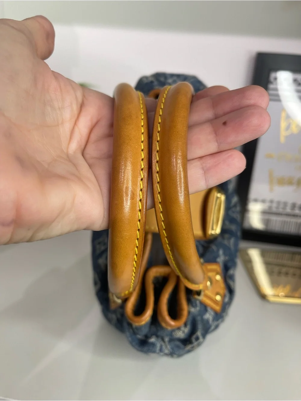 Louis Vuitton Blue Denim Monogram Pleaty